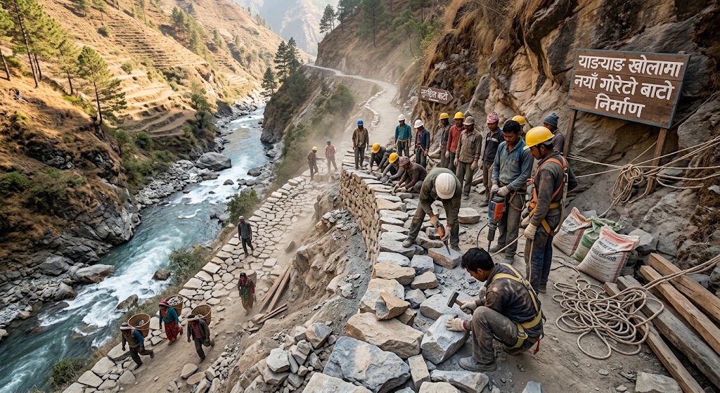 नयाँ गोरेटो बाटो निर्माण